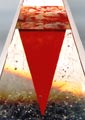 detail of the Red Spike - original glass sculpture